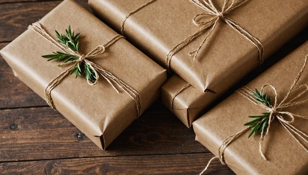 Kraft gift wrapping paper for a rustic and natural touch